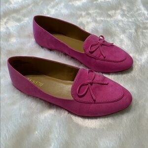 J. Crew Fuchsia Suede Flats loafers